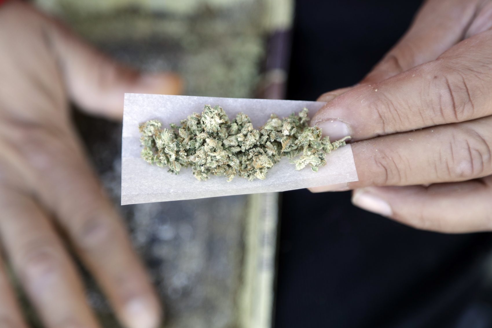 A marijuana joint is rolled in San Francisco. (Marcio Jose Sanchez/AP/File)