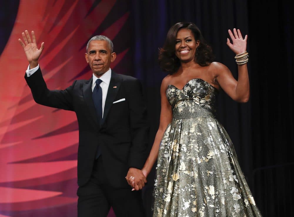 President Barack Obama and First Lady Michelle Obama at the Congressional Black Caucus Foundation's 46th Annual Legislative Conference Phoenix Awards Dinner in Washington Sept. 17, 2016. The former president and first lady have signed with Penguin Random House, the publisher announced Tuesday, Feb. 28, 2017. (Pablo Martinez Monsivais/AP)