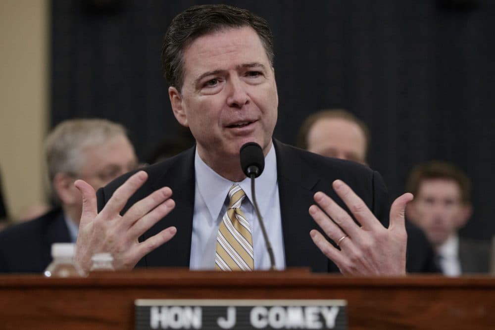 FBI Director James Comey testifies Monday before the House Intelligence Committee hearing on allegations of Russian interference in the 2016 U.S. presidential election. (J. Scott Applewhite/AP)