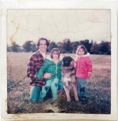 A photo from the Polaroid of William Linder and his daughters Hilary and Joselin, circa 1979. (Courtesy, Joselin Linder)