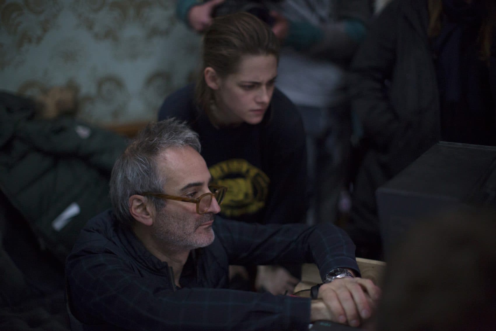 Kristen Stewart and Olivier Assayas on the set of &quot;Personal Shopper.&quot; (Courtesy IFC Films)