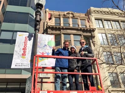 2017 Boston Marathon Banners Unveiled On Boylston Street