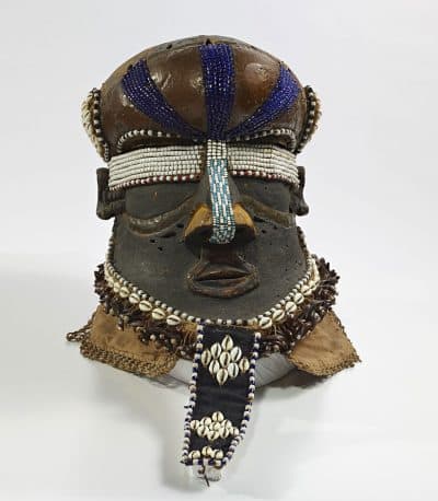 A Mboommask mask, made with wood, shells and pearls, from the Kuba kingdom in what's now the Democratic Republic of the Congo that inspired some of Henri Matisse's paintings and sculptures. (Courtesy Museum of Fine Arts, Boston)