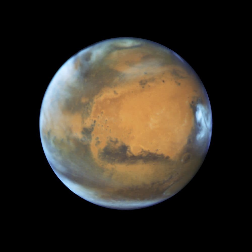 This May 12, 2016 image provided by NASA shows the planet Mars. (NASA/ESA/Hubble Heritage Team - STScI/AURA, J. Bell - ASU, M. Wolff - Space Science Institute via AP)
