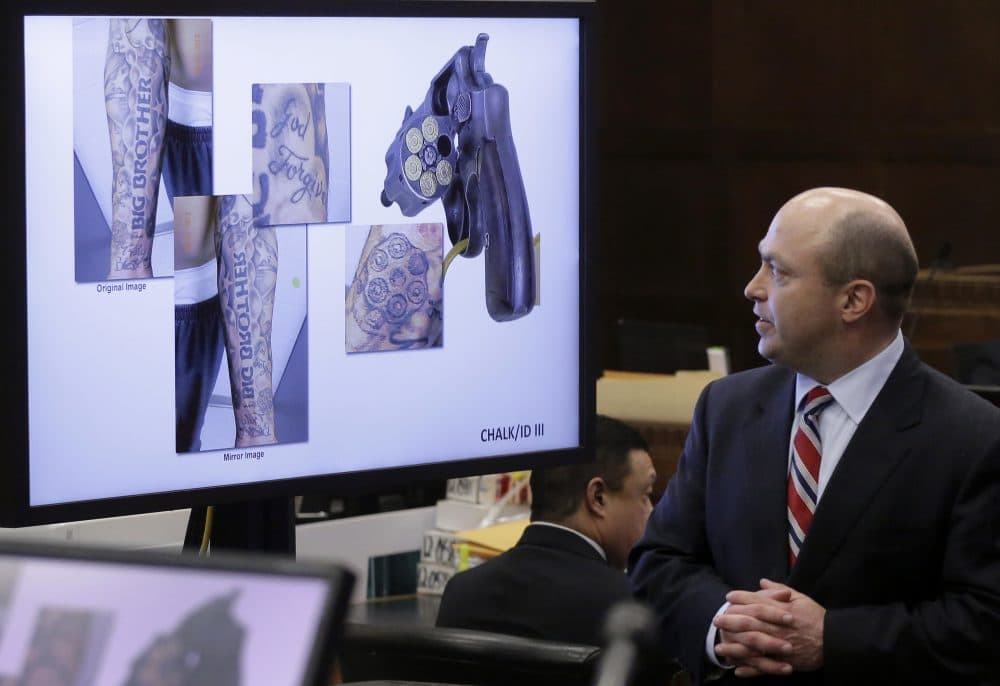 Assistant district attorney Patrick Haggan makes his closing arguments. (Steven Senne/AP)