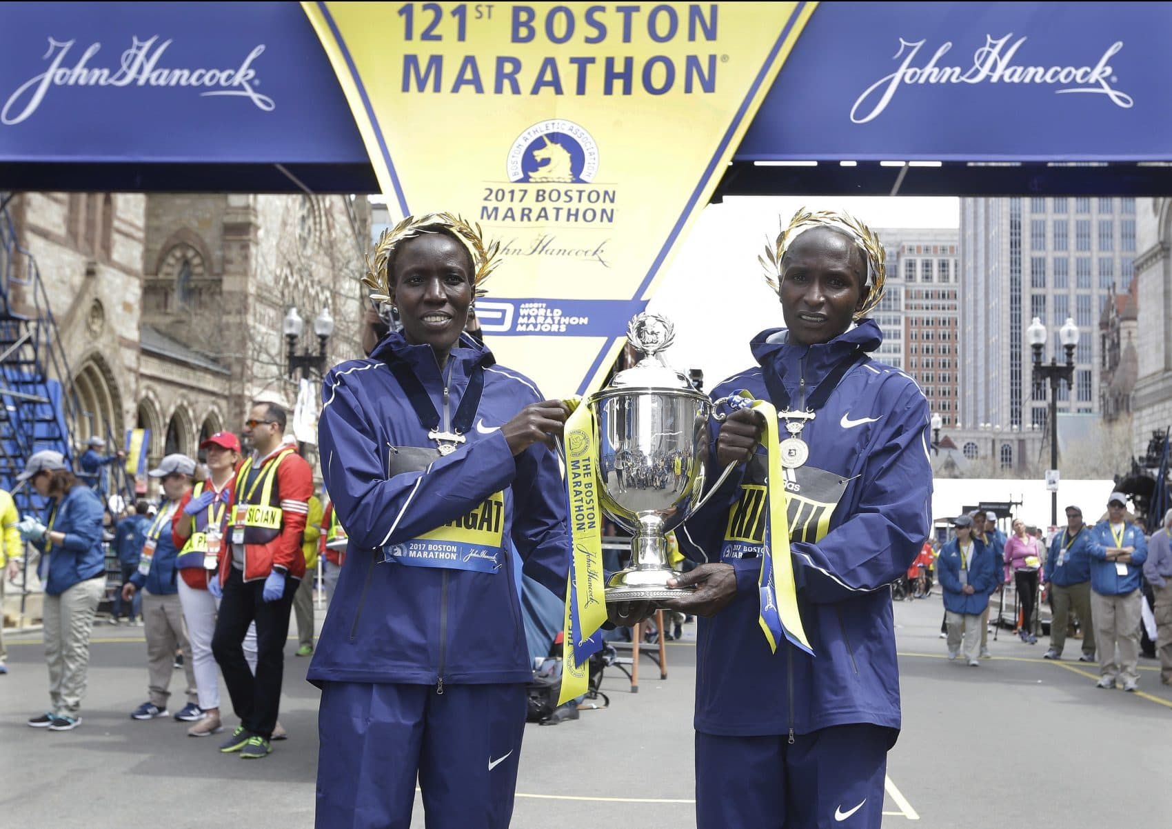 Kenyans Sweep Boston Marathon On A Good Day For U.S. Runners
