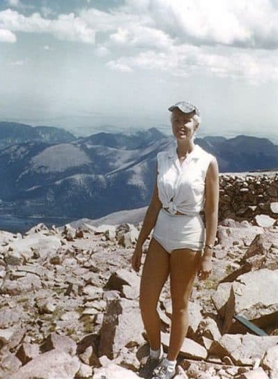 Arlene Pieper atop Pikes Peak in the 1950s. (Courtesy photo)