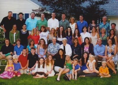 Keane family photo. Betty Ann is seated in the center. (Courtesy of Tom Keane)
