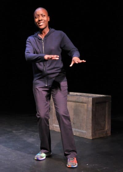 Among the characters Adobuere Ebiama plays is a teenaged poet named DeShawn. (Courtesy Craig Bailey/ArtsEmerson)