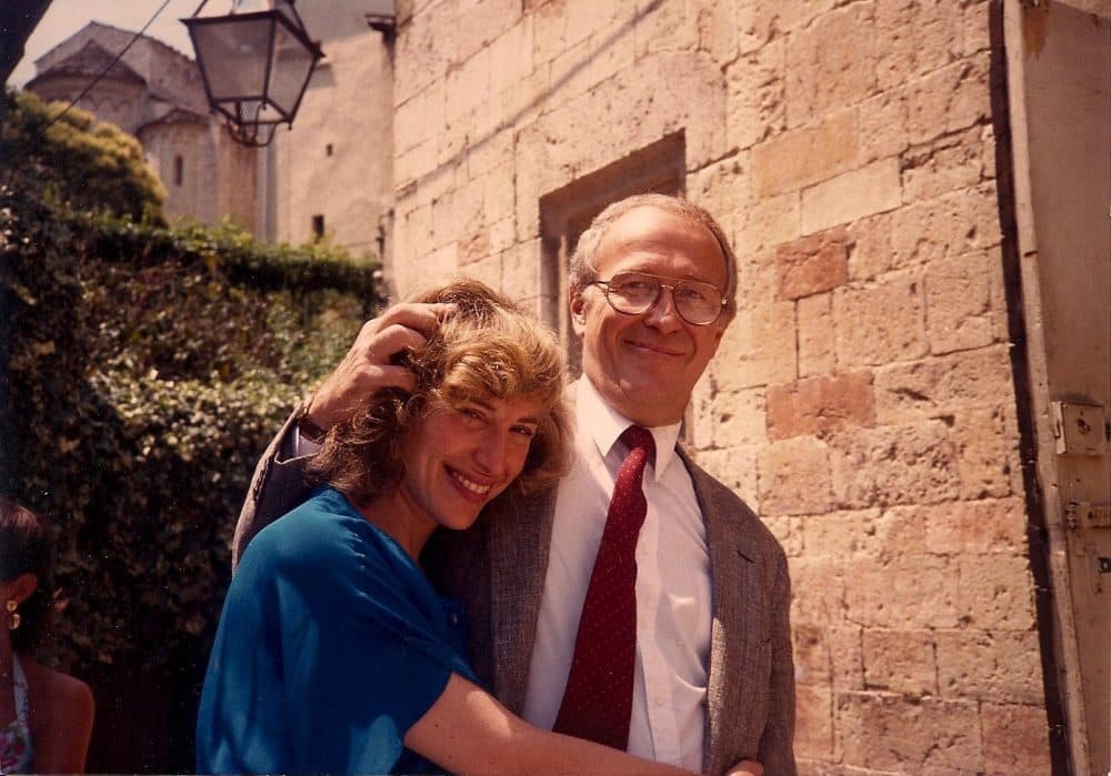 Scott Nickrenz and his wife Paula Robison in 1985 outside the Caio Melisso Theatre in Spoleto. (Courtesy Gardner Museum)