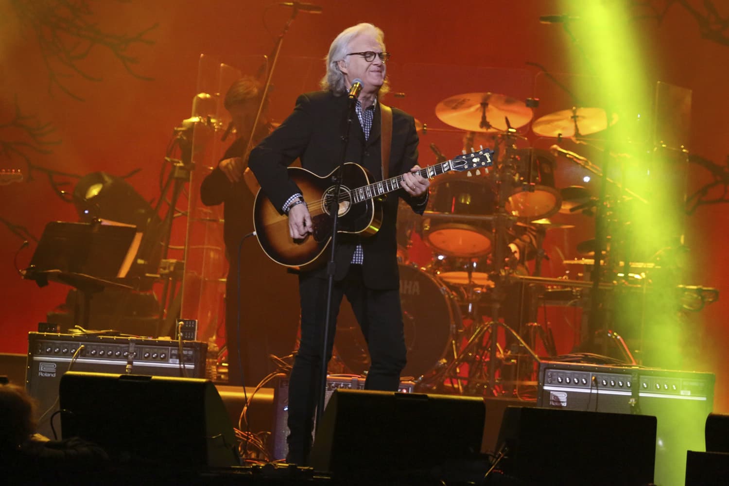 Artist Ricky Skaggs performs at &quot;1 Night. 1 Place. 1 Time.: A Heroes and Friends Tribute to Randy Travis&quot; at Bridgestone Arena on Wednesday, February 8, 2017 in Nashville, Tenn. (Laura Roberts/AP