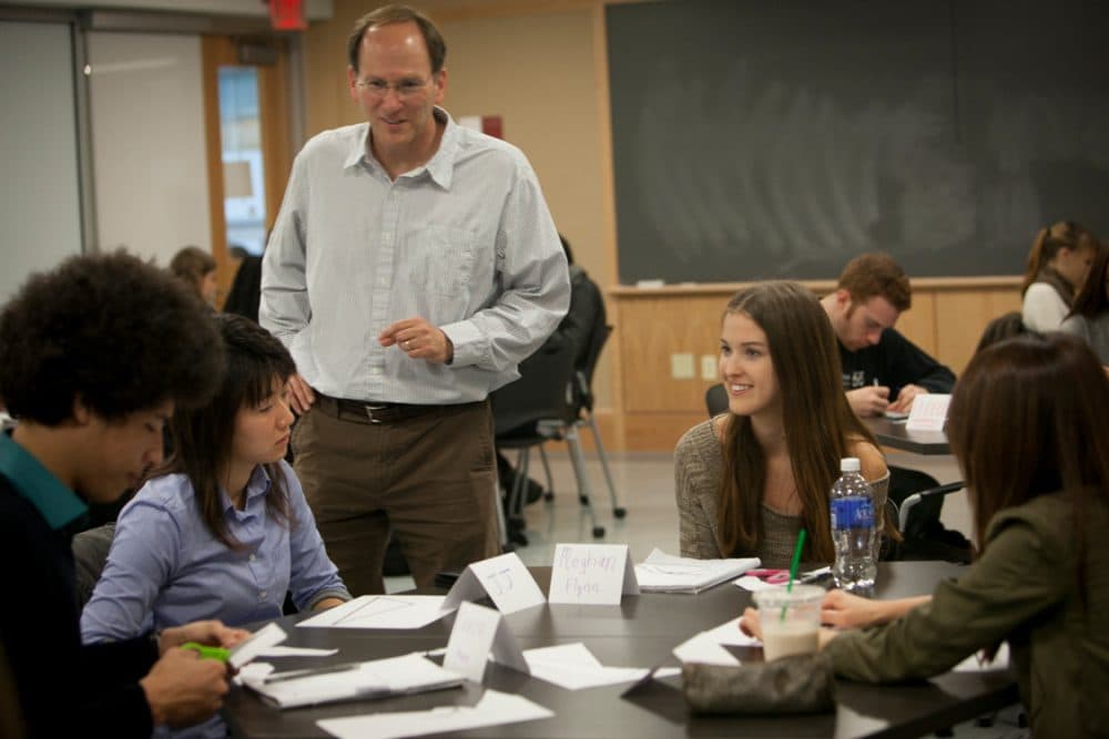 Steven Strogatz teaches a math class for non-math majors at Cornell. (Courtesy of Cornell University Photography)