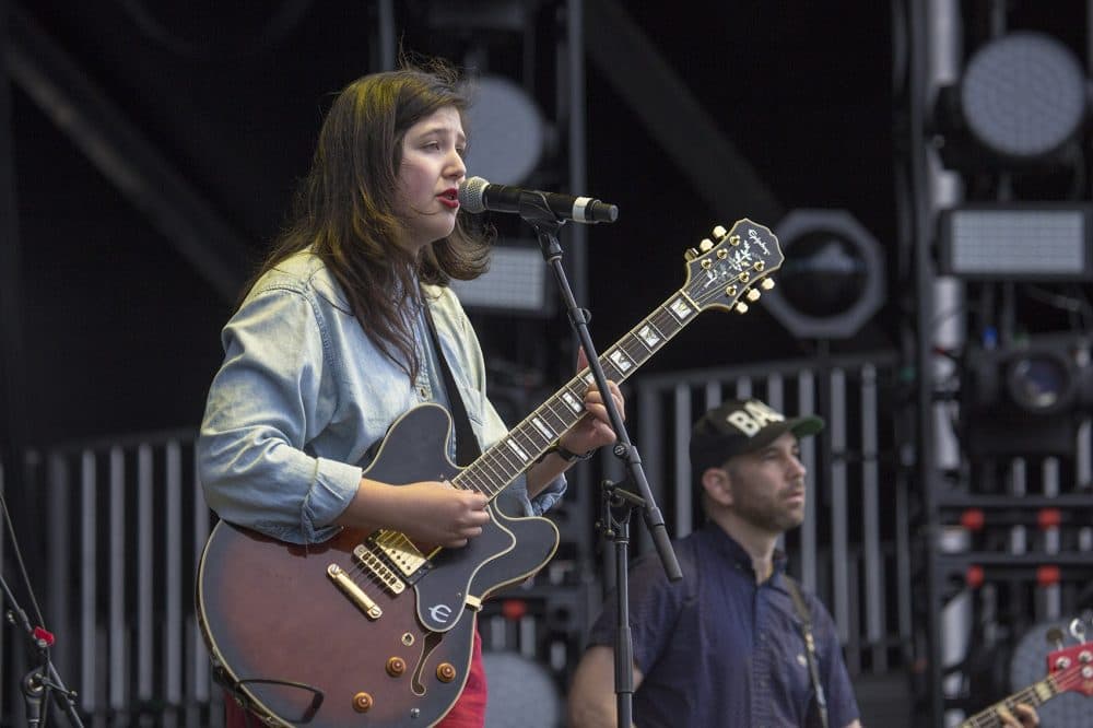 Lucy Dacus performing at Boston Calling. (Jesse Costa/WBUR)