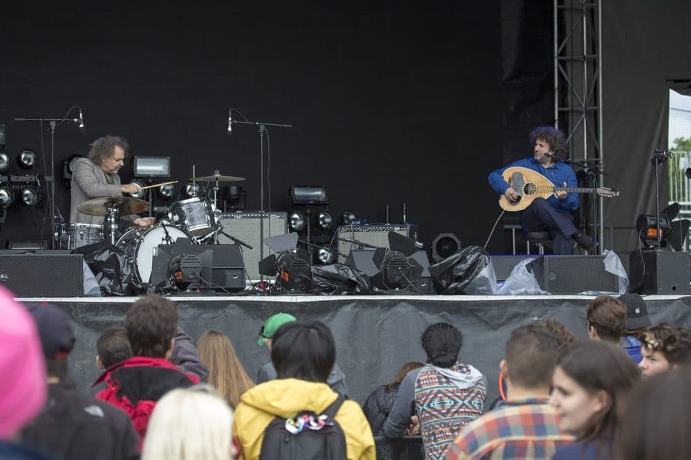 The crowd watches Xyloris White perform Friday afternoon at Boston Calling. (Jesse Costa/WBUR)