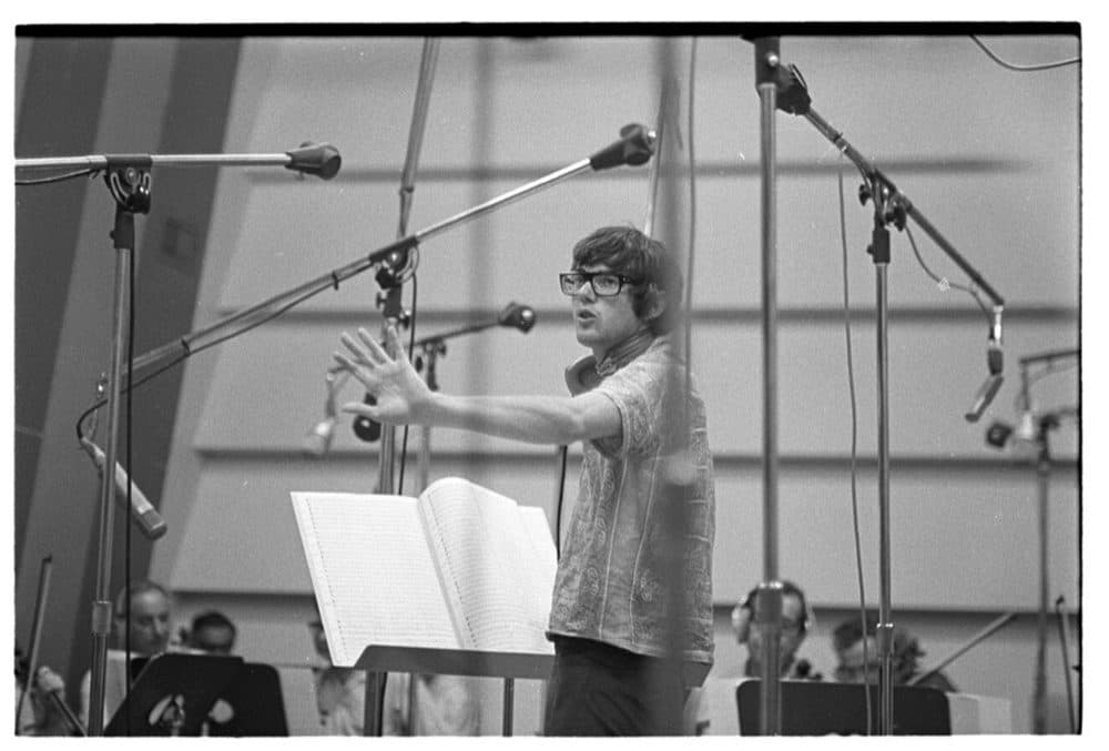 Jimmy conducting orchestra for &quot;MacArthur Park.&quot; (Courtesy Henry Diltz)