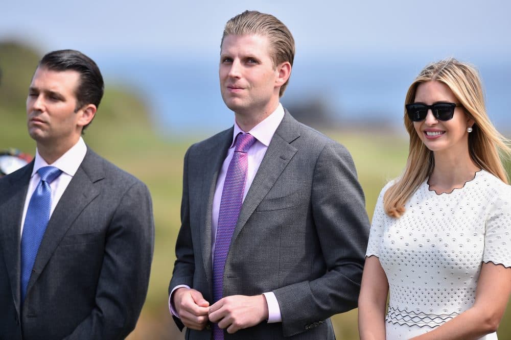 Eric Trump (center) is seen at the Trump Turnberry Resort on June 24, 2016 in Ayr, Scotland. (Jeff J Mitchell/Getty Images)