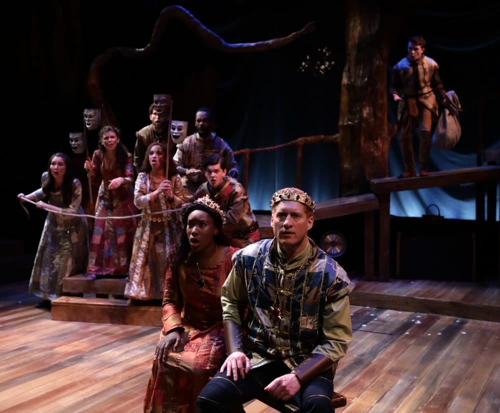 Guenevere and King Arthur in Lyric Stage's &quot;Camelot.&quot; (Courtesy Mark S. Howard/Lyric Stage)
