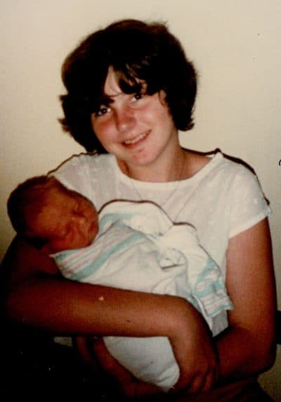 Ami Neiberger holding Chris after he was born. (Courtesy Ami Neiberger-Miller)