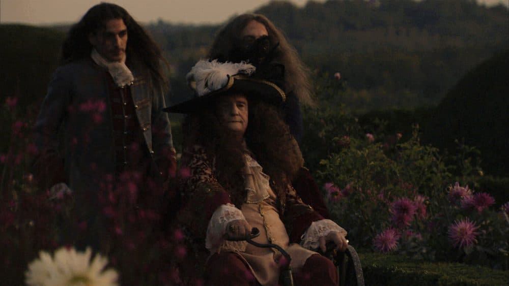 Clément Censier, Jean-Pierre Léaud and Marc Susini in “The Death of Louis XIV.” (Courtesy Cinema Guild)