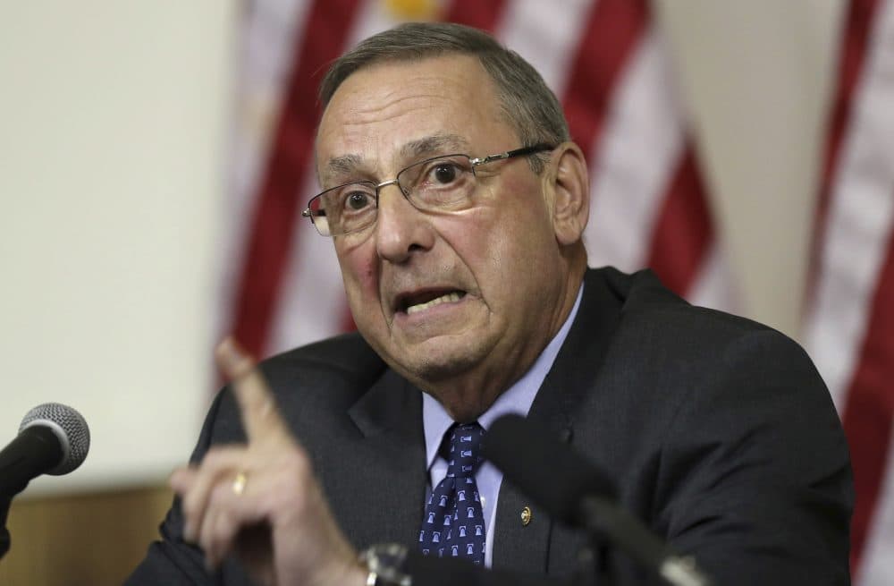 In this March 8, 2017, file photo, Maine Gov. Paul LePage speaks at a town hall meeting in Yarmouth, Maine. (Robert F. Bukaty/ AP)