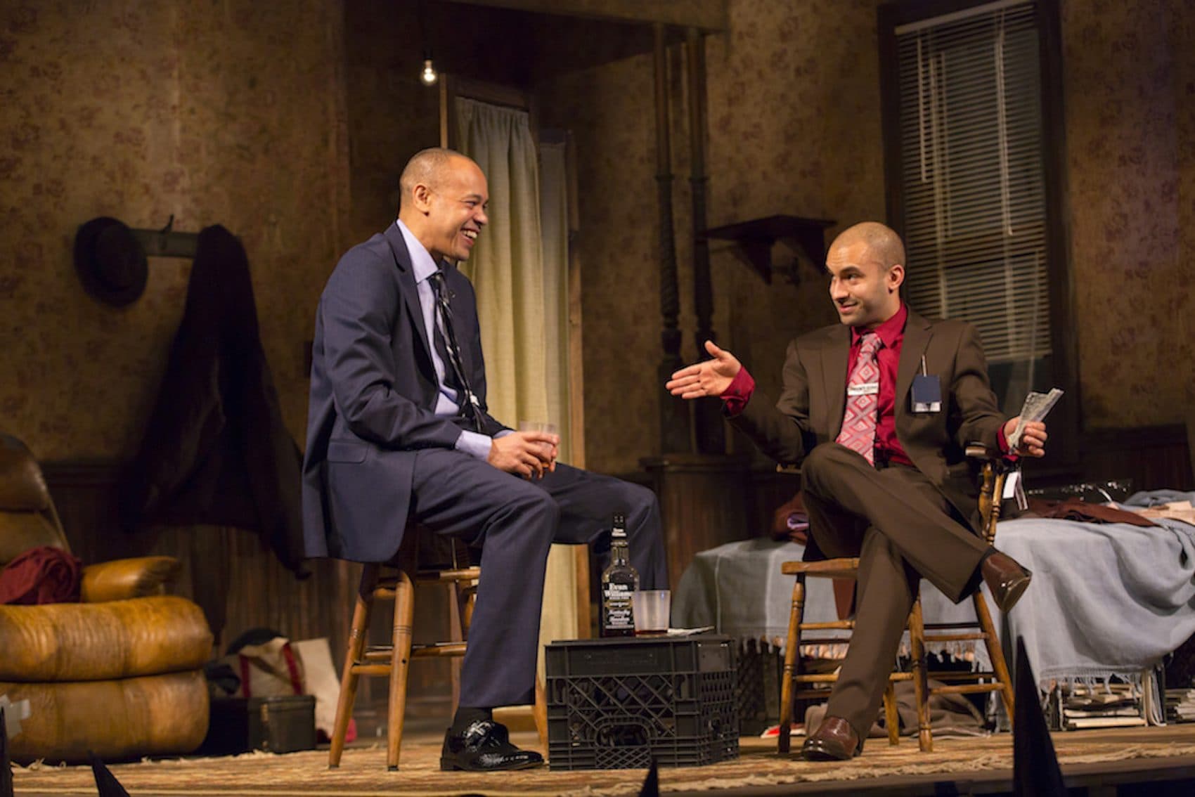 Tyrone Mitchell Henderson and Matthew J. Harris in "Topdog/Underdog," which won three Norton awards. (Courtesy T. Charles Erickson)