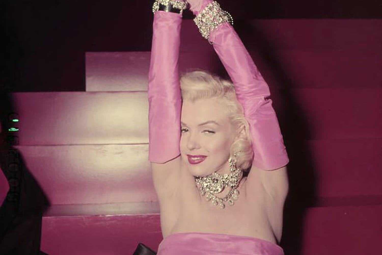 Actress Marilyn Monroe in a publicity shot for the 1953 musical, &quot;Gentlemen Prefer Blondes.&quot; (Via WikiCommons)