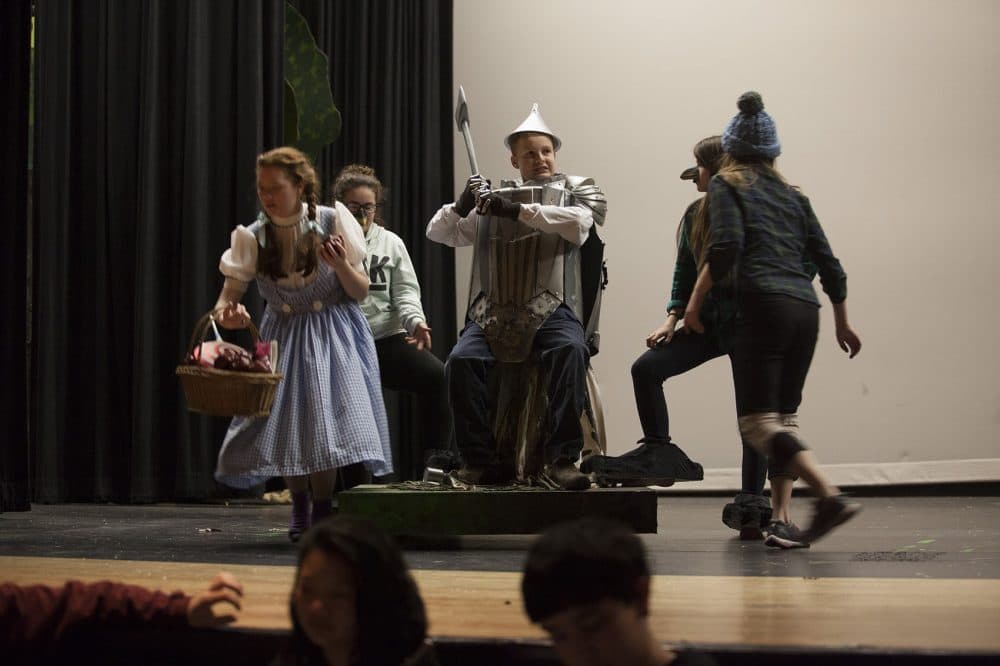 Being blind doesn't stop Nick from leading a pretty regular life -- from high school drama productions (he played the Tin Man last year in &quot;The Wizard of Oz&quot;) to honors classes. (Joe Difazio for WBUR)