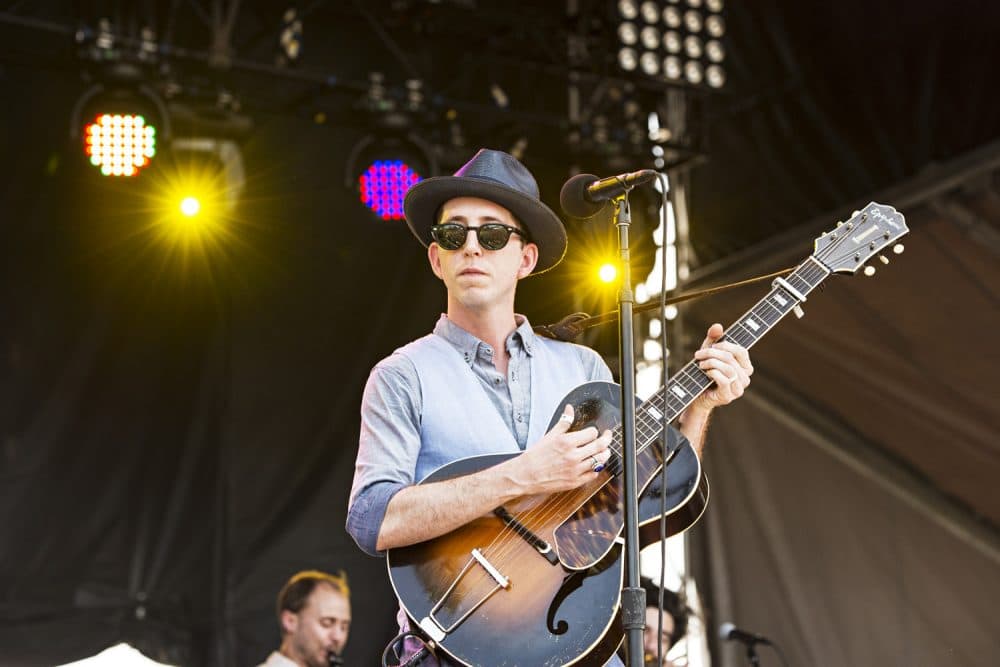 Pokey LaFarge seen during day two of Forecastle Music Festival at Waterfront Park on July 16, 2016, in Louisville, Kentucky. (Amy Harris/AP)