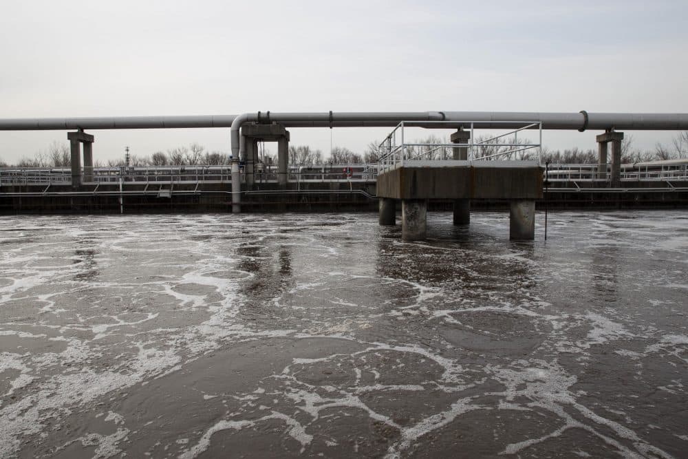 The activated sludge system in Agawam, Massachusetts, where wastewater is treated before going into the Connecticut River (Ryan Caron King/NENC)