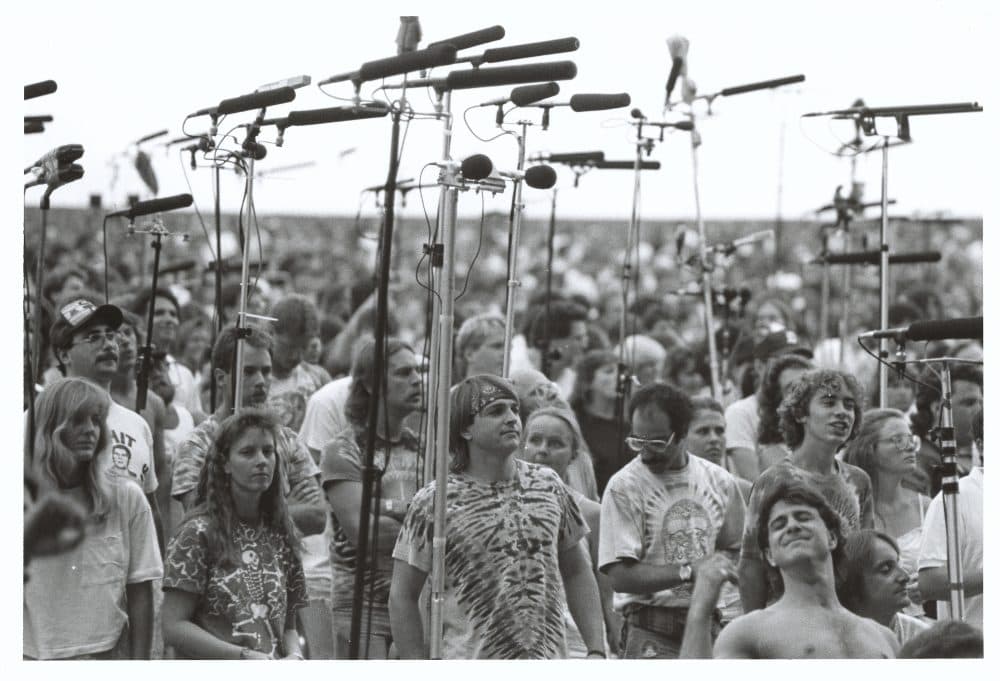 Deadheads in the Taper’s Section at an outdoor venue late-1980s. (Courtesy Amazon Prime Video)