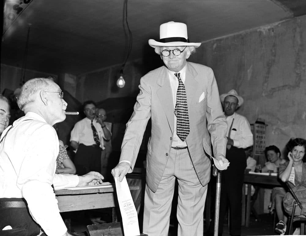 Ed Crump (center) as he cast his vote in Memphis, Tenn., Aug. 1, 1946. (Allen Snipes/AP)