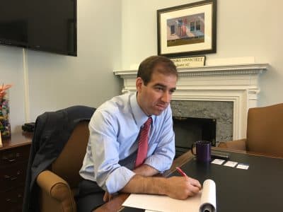 Hartford Mayor Luke Bronin says Aetna’s decision to leave sends a message that struggling cities need the help of their wealthier suburbs if the state is to succeed. (Harriet Jones/WNPR)
