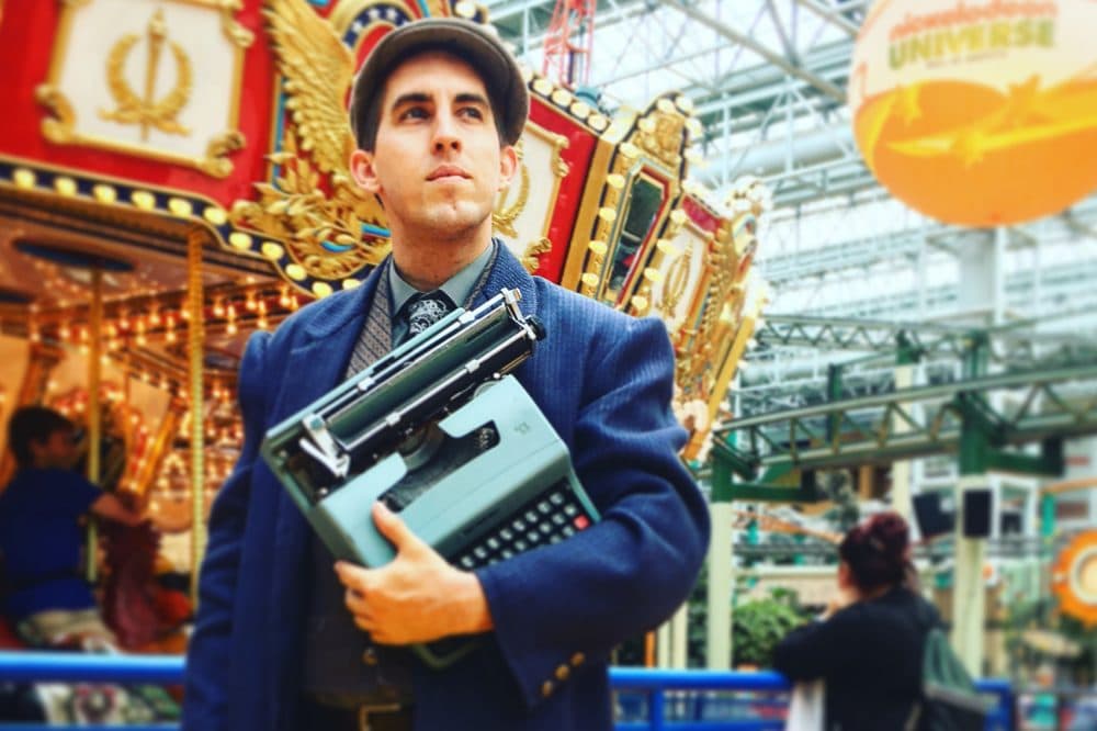 Brian Sonia-Wallace at the Mall of America in Minnesota. Wallace won the mall's writer-in-residence contest. (Courtesy Brian Sonia-Wallace)