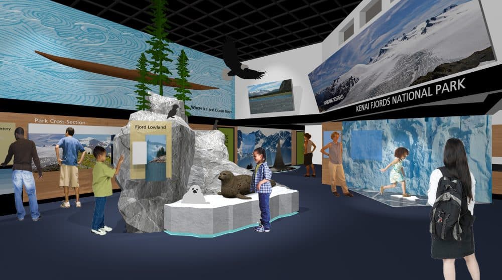 A rendering of the Kenai Fjords National Park Visitor Center. (Courtesy Amaze Design)