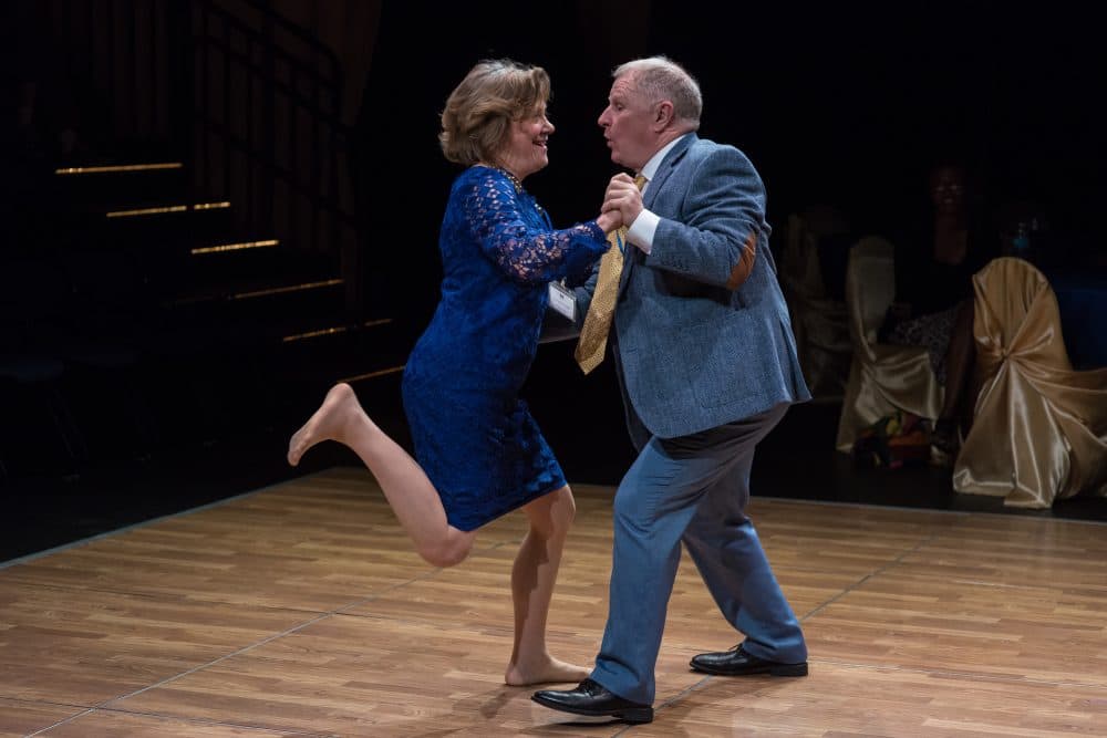 Debra Wise, as Bettina, and Gordon Clapp, as Tom. (Courtesy A.R. Sinclair Photography/Central Square Theater)