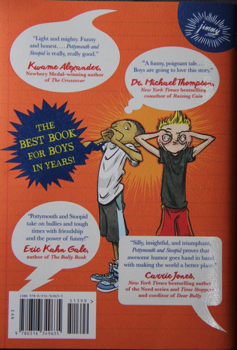 The back cover of 'Pottymouth and Stoopid,' photographed by the author. (Courtesy of Kristen M. Ploetz)