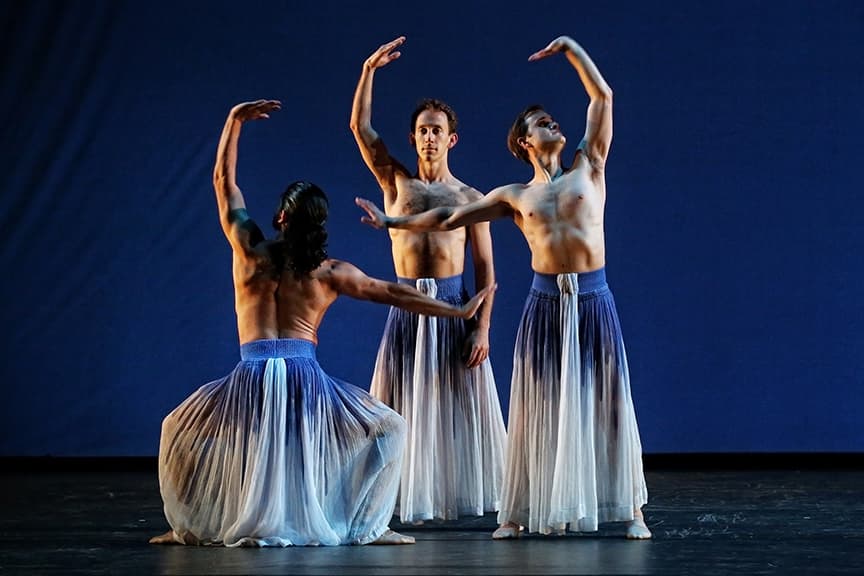 The Mark Morris Dance Group performs in &quot;Pacific&quot; by Lou Harrison. (Courtesy of Prudence Upton)