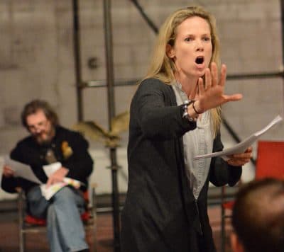 Tamara Hickey in rehearsal for &quot;Cymbeline&quot; at Shakespeare &amp; Company. (Courtesy Olivia Winslow/Shakespeare &amp; Company)