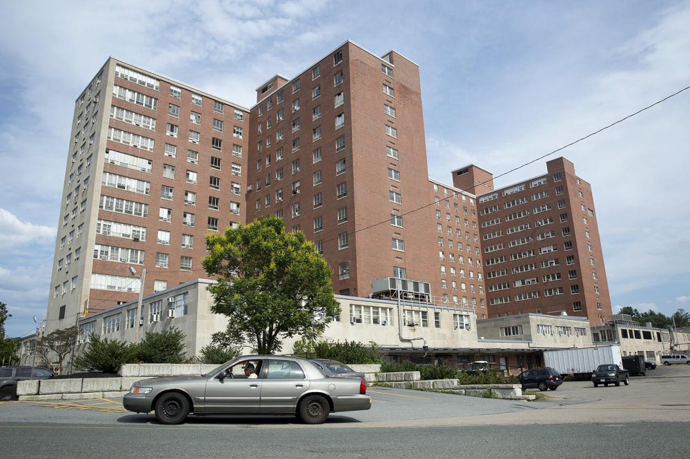 The Lemuel Shattuck Hospital in Jamaica Plain houses prisoners who need health care, some state mental health and public health programs, and a methadone clinic. (Robin Lubbock/WBUR)