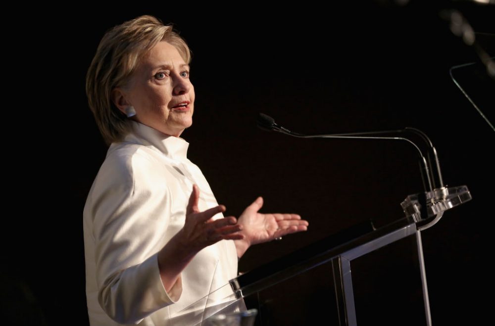 Hillary Clinton speaks at the 2017 Stephan Weiss Apple Awards on June 7, 2017 in New York City. (Monica Schipper/Getty Images for Urban Zen Foundation)