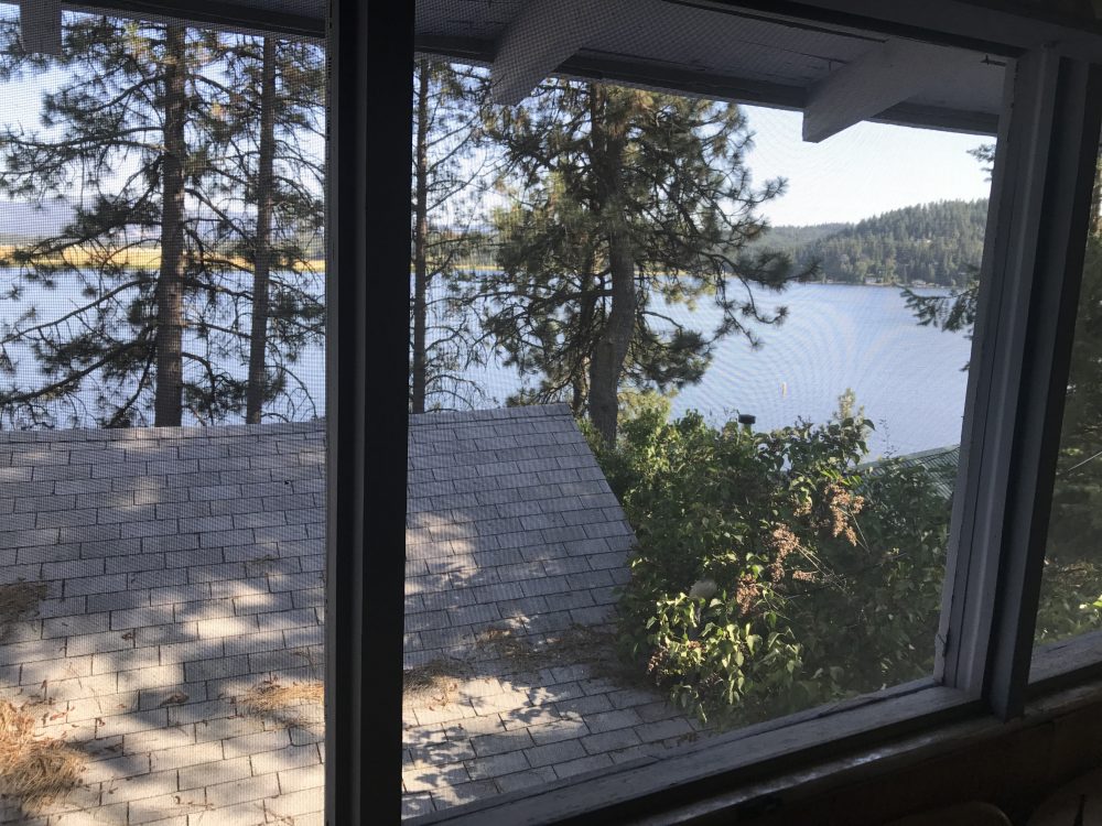 The view of Newman Lake in Washington state from the window of a cabin owned by the Ewing family. (Courtesy Eric Ewing)