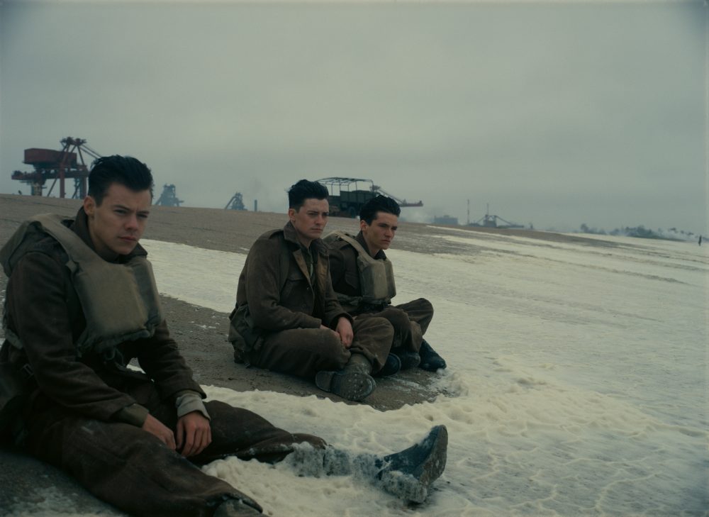 From left, Harry Styles, Aneurin Barnard and Fionn Whitehead in &quot;Dunkirk.&quot; (Courtesy Warner Bros. Pictures)