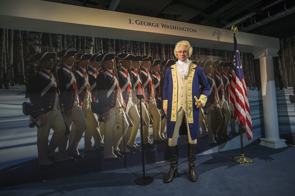 Waxing presidential again: from George Washington ... (Jesse Costa/WBUR)