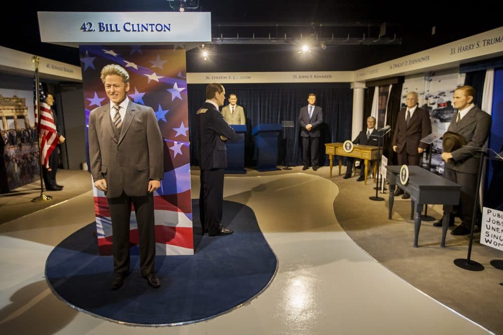 ... Bill Clinton and other recent presidents in wax ... (Jesse Costa/WBUR)