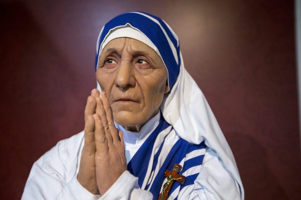 A wax figure of Mother Teresa at Dreamland. (Jesse Costa/WBUR)