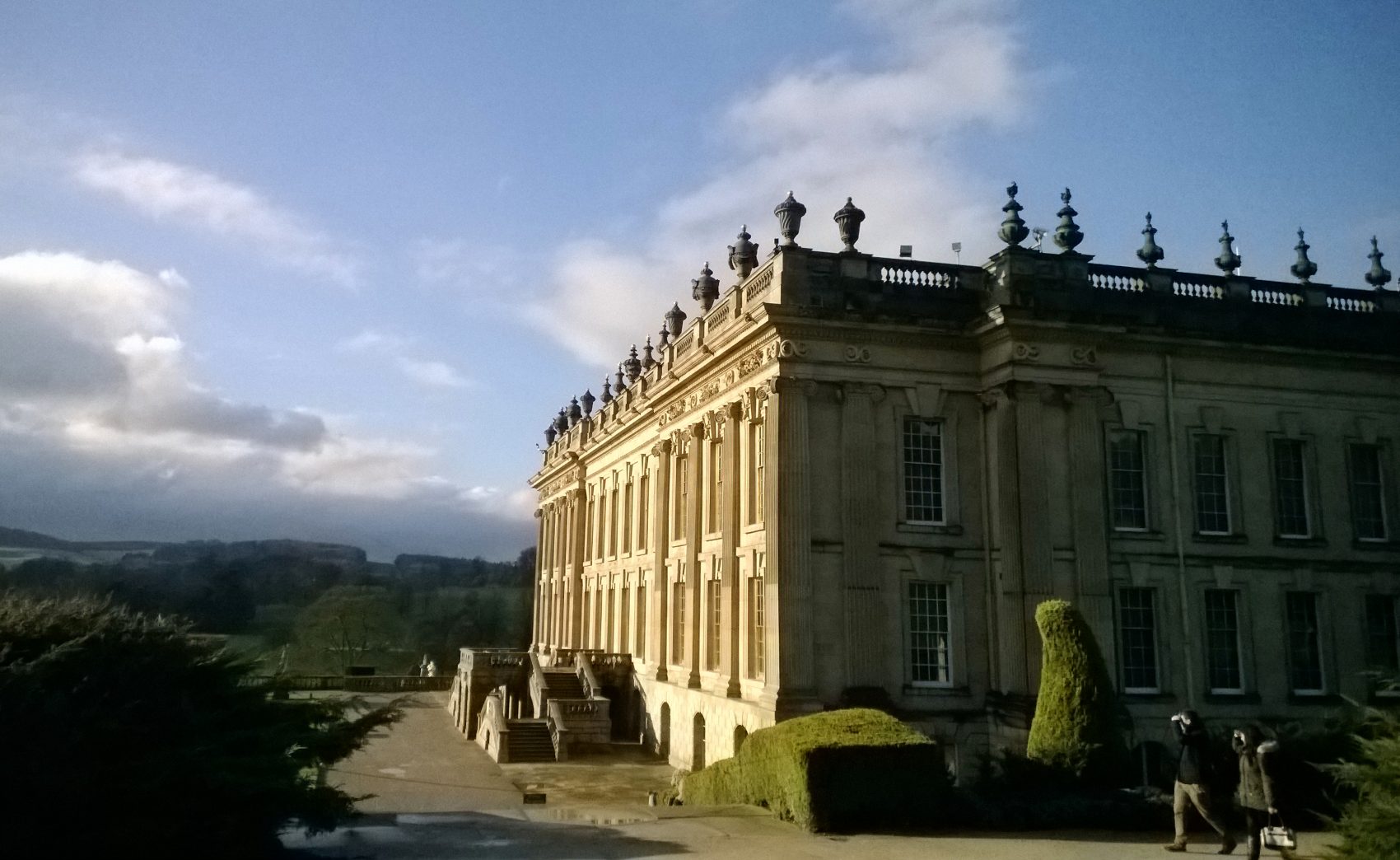Chatsworth House in Derbyshire, England. Local lore says that Jane Austen based Mr. Darcys home in Pride and Prejudice on Chatsworth, one of Englands most lavish stately homes. (Alina Hartounian/AP)