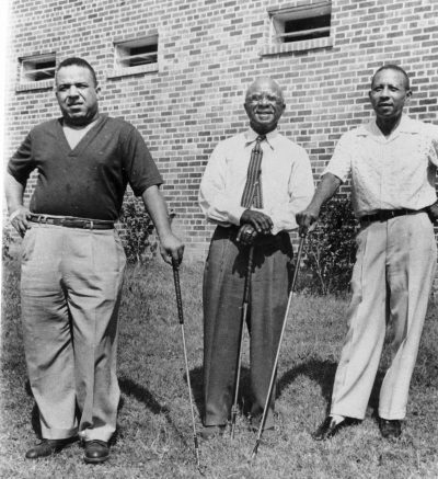 From the left, Tup, Dr. Hamilton M. Holmes (Tup's father) and Rev. Oliver Wendell Holmes (Tup's brother). (Courtesy The Holmes Family Archive)