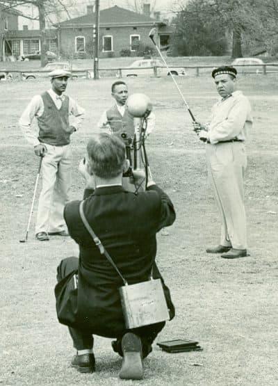 Tup Holmes, Charles Bell and Oliver Wendell Holmes on Dec. 24, 1955. (Courtesy The Holmes Family Archive)