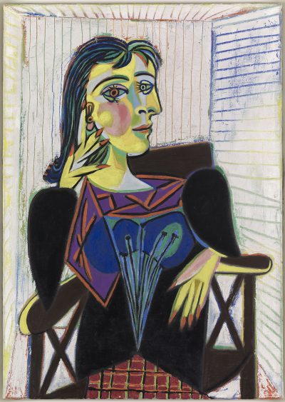 Pablo Picasso's &quot;Portrait of Dora Maar,&quot; 1937. (Courtesy Mathieu Rabeau/RMN-Grand Palais, Art Resource, NY, Estate of Pablo Picasso, Artists Rights Society, New York)