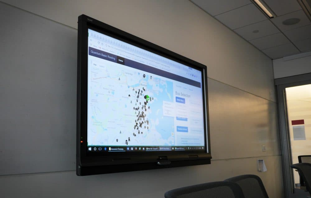 A preview of the Quantum routing interface. (Max Larkin/WBUR)